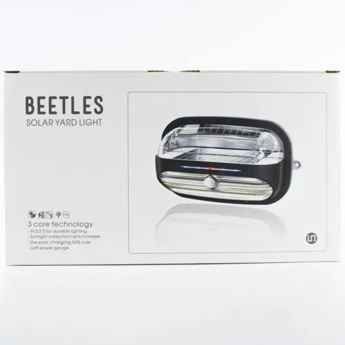 LED Solar Wall Light Beetle 4Watt Garden, Lithium Battery Rechargeable