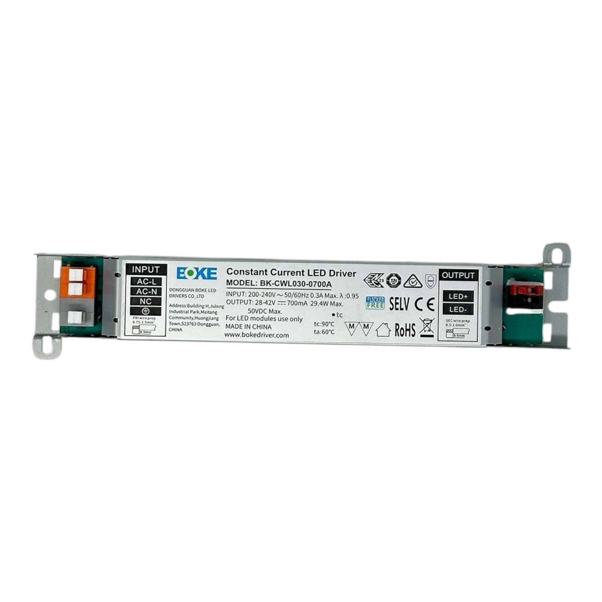 Boke LED Driver Linear Aluminium Case 30W Constant Current