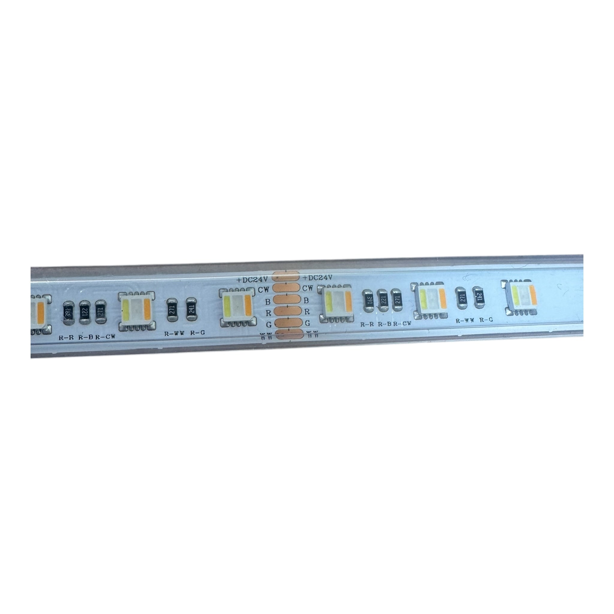 LED Strip Light IP67 Water Proof RGBWW 5 in 1 5m/Roll 24V Multicolour