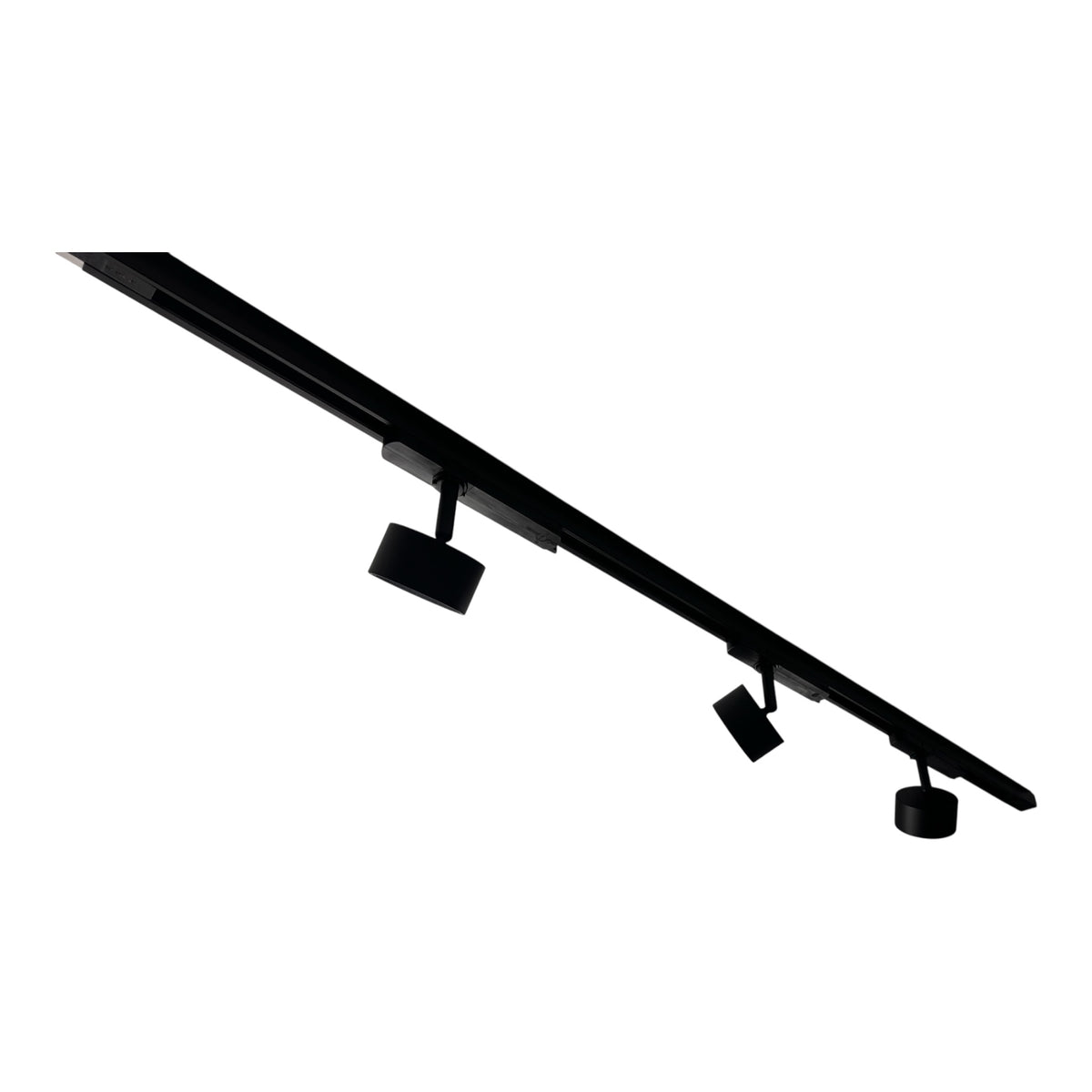 Track Lighting Set 3x 10W LED Spotlights with 1M Rail Black Extendable Ceiling 4 wire 3 phase