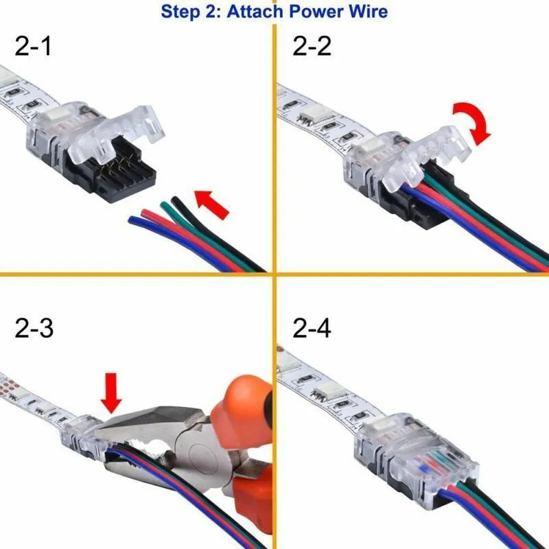 LED Strip Connector. Board to Wire. 10mm - 12mm