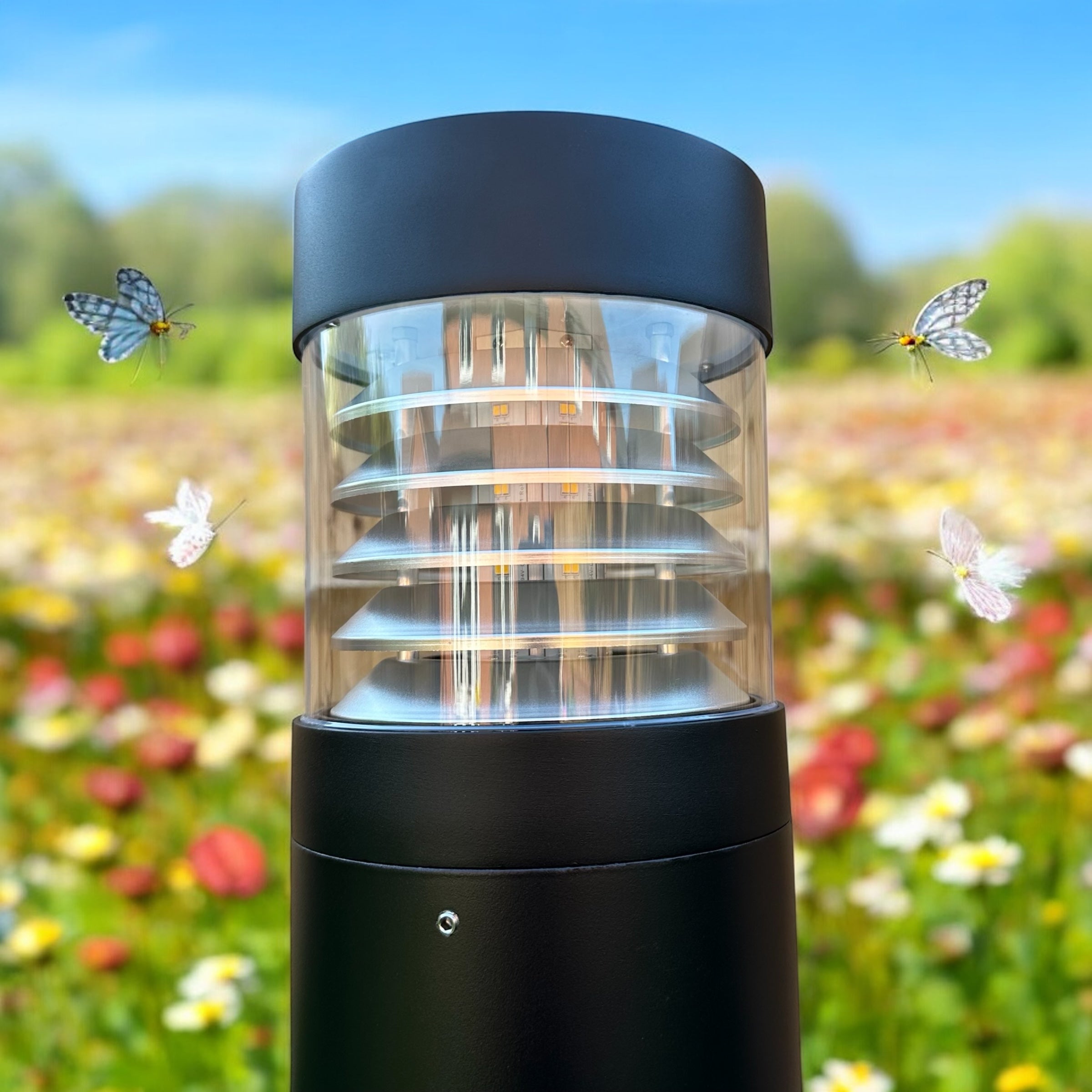 Bollard LED Outdoor Garden & Pathway Light 14W-24W Tri Colour - Litwell