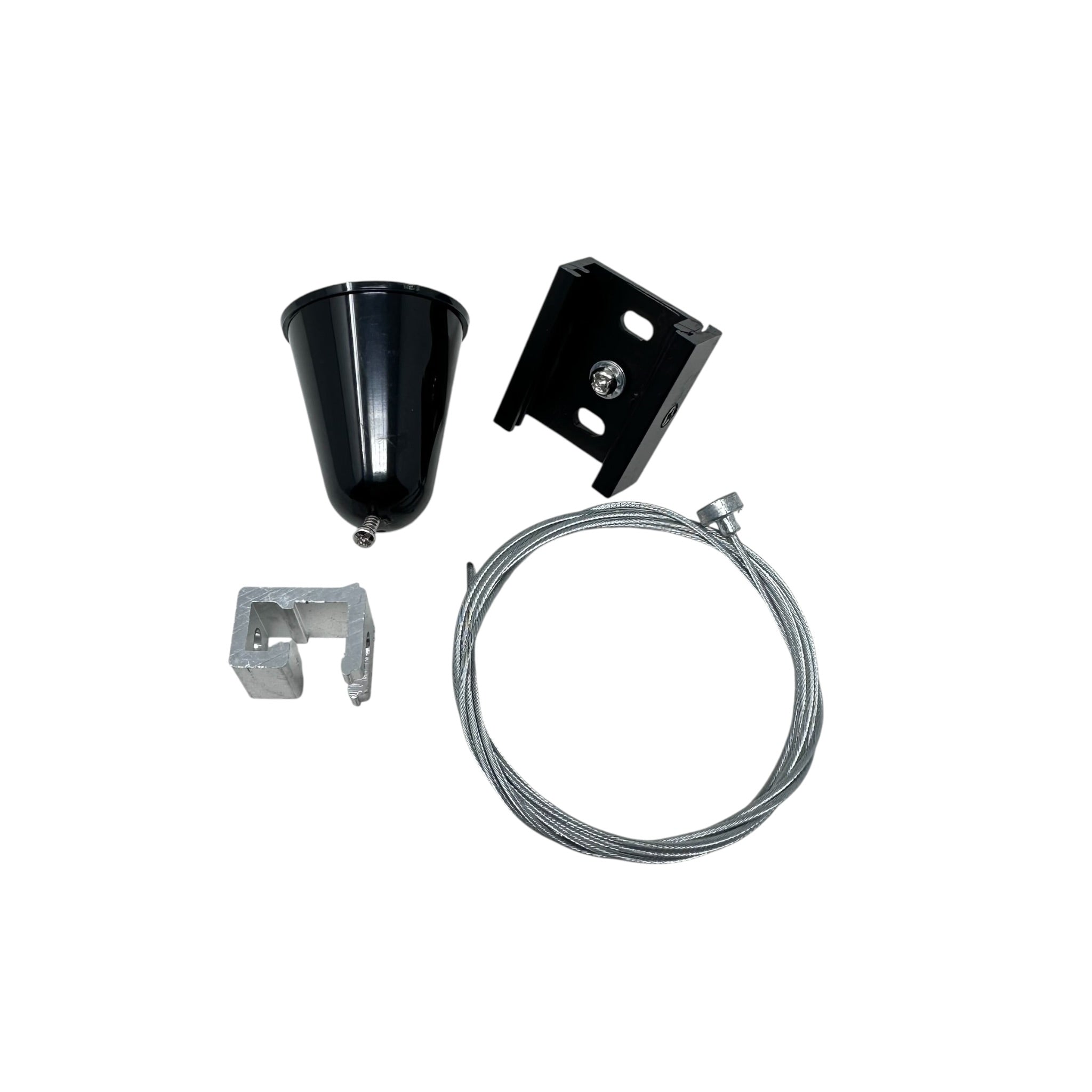 Track Lighting Suspension Kit – Set of 2 – Black / White  – 2m Cable