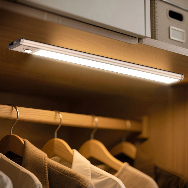 USB-C Rechargeable LED Under Cupboard Light 40cm, Motion Sensor, Magnetic Wireless, No Drill