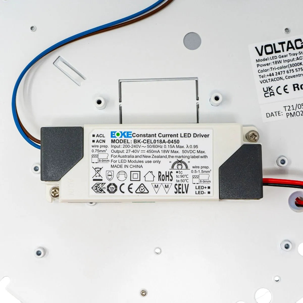 LED Gear Tray 18Watt - Emergency Battery - Tri Colour