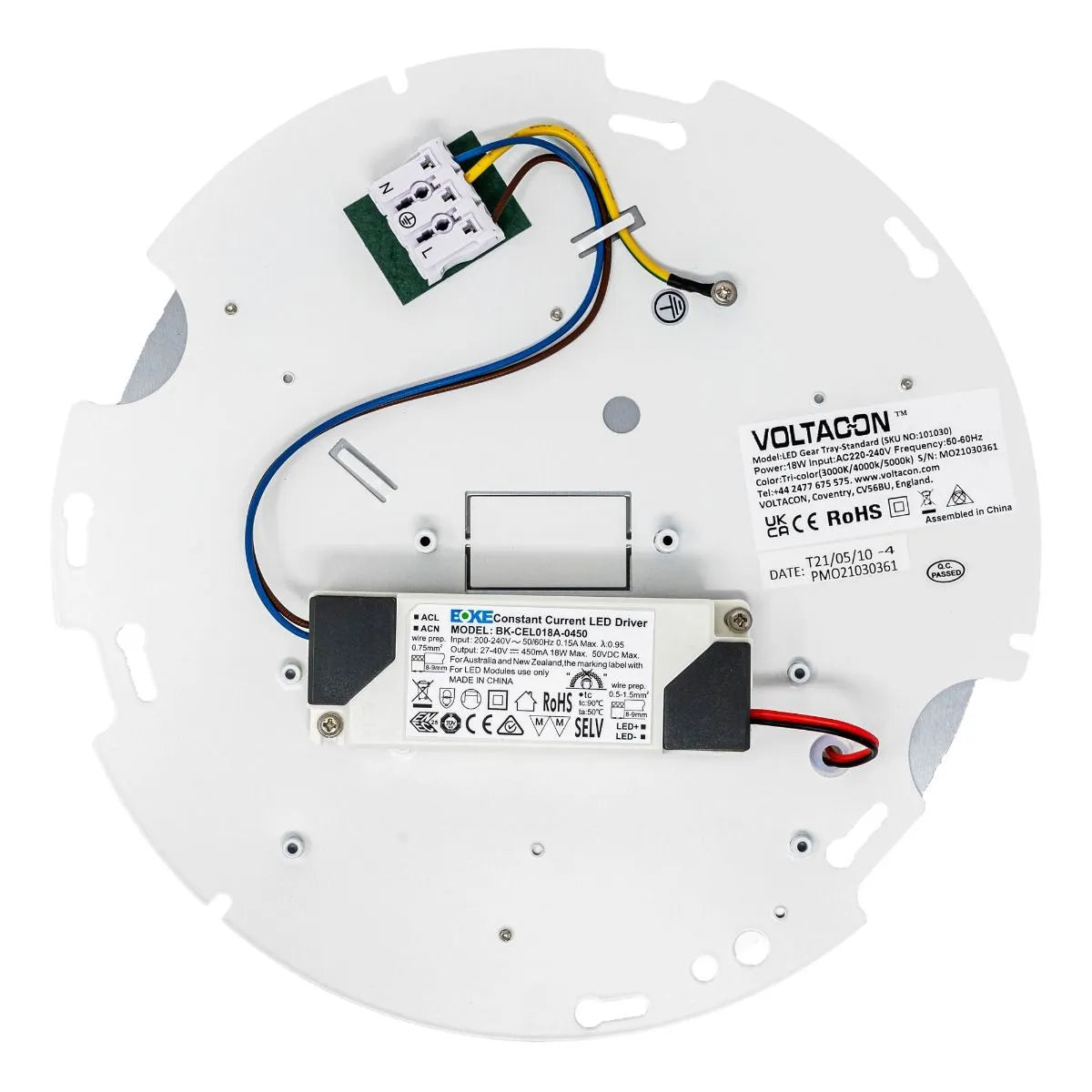 LED Gear Tray 18Watt - Emergency Battery - Tri Colour