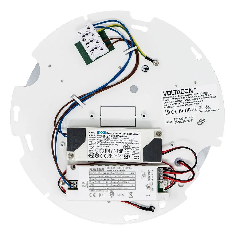 LED Gear Tray 18Watt - Emergency Battery - Tri Colour