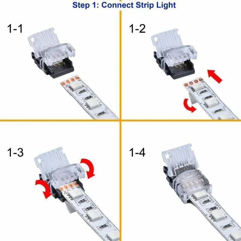 LED Strip Connector. Board to Wire. 10mm - 12mm