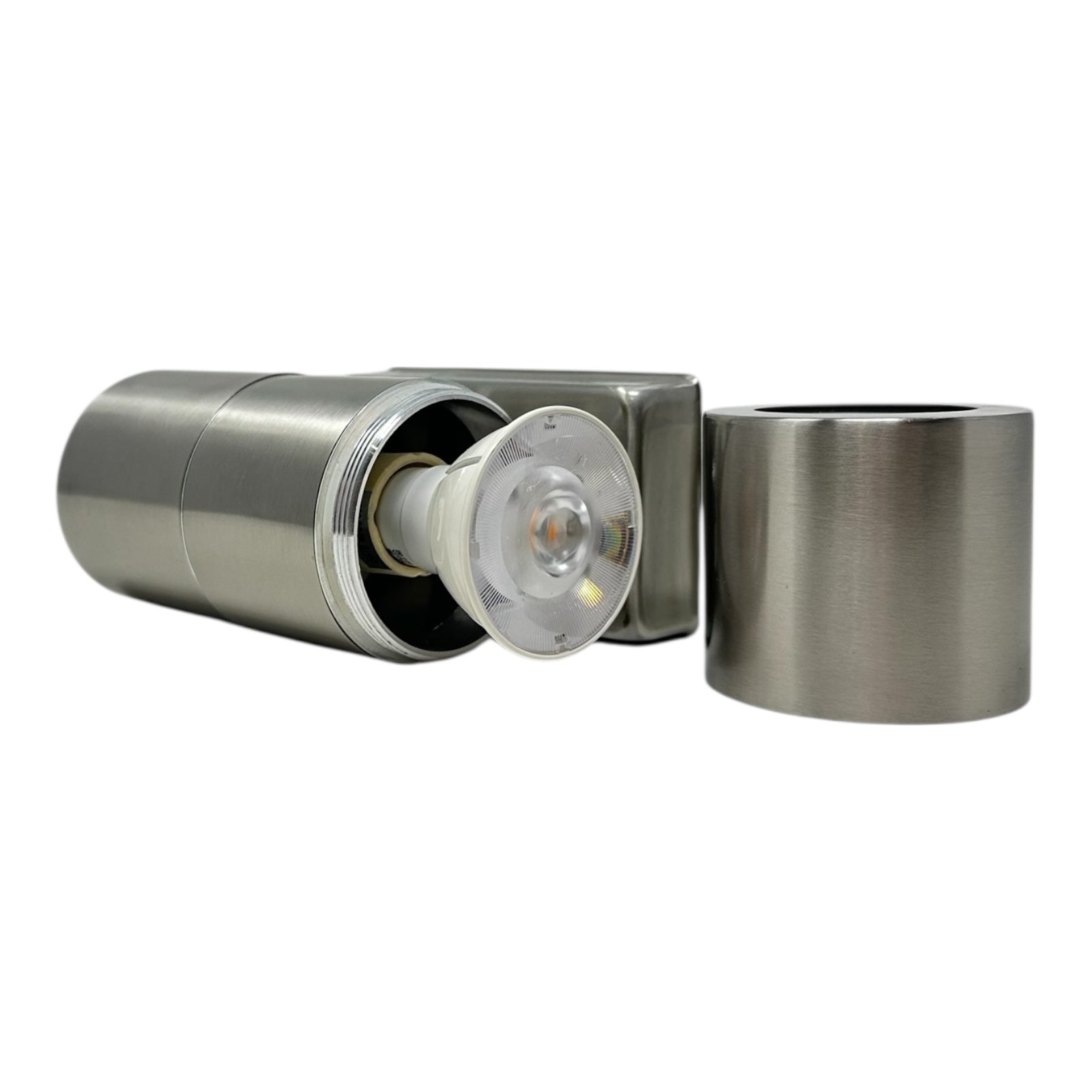 Paradise Stainless Steel Outdoor Wall Lights. IP65. Option LED Spots. Twin Pack