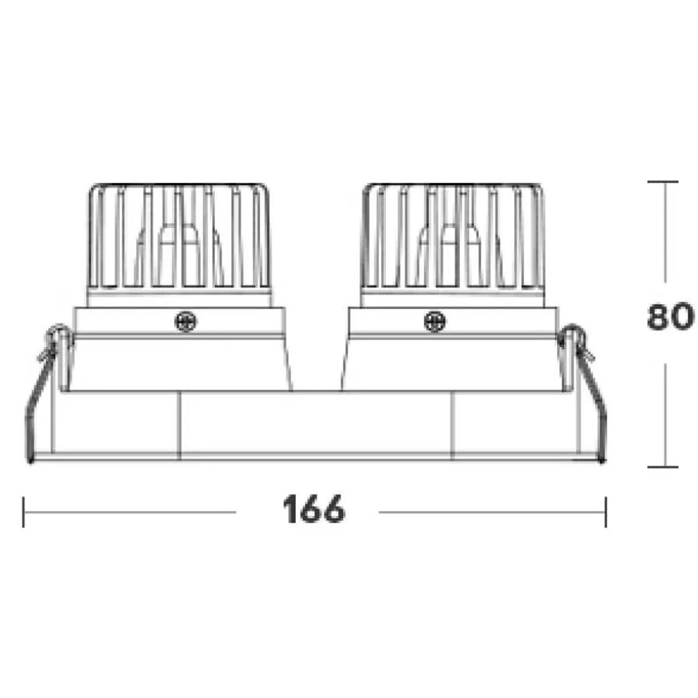 LED Twin Spot Lighting Opal 2x 10Watt - Down Lights AR111 Replacement