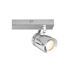 Knight Chrome Bathroom 3 Light Spot Bar with LED GU10 Bulbs