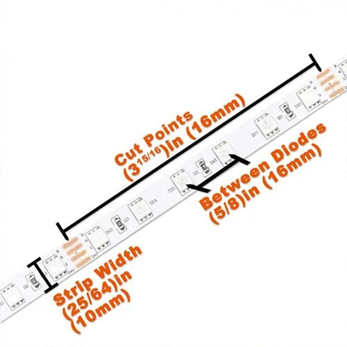 LED Strip Light 5 in 1. RGB +CCT WW Warm White & Cool White 24V