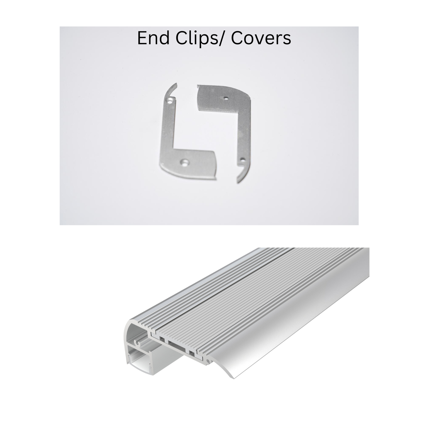 LED Aluminium Stair Nosing Profile with Anti-Slip and Integrated Step Lighting