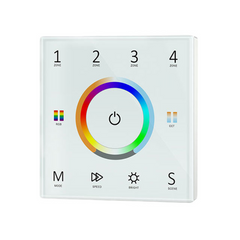 LED RGB CCT Controller 4 Zones - Dimmer Switch, Touch Panel, Round
