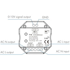 1-10V Touch Glass Panel Dimmer - T18