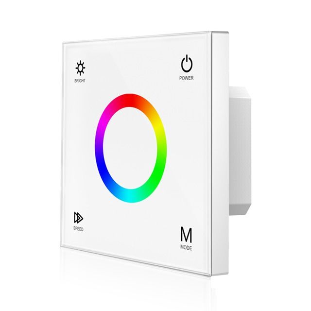 RGB LED Dimmer Switch - Touch Glass Panel