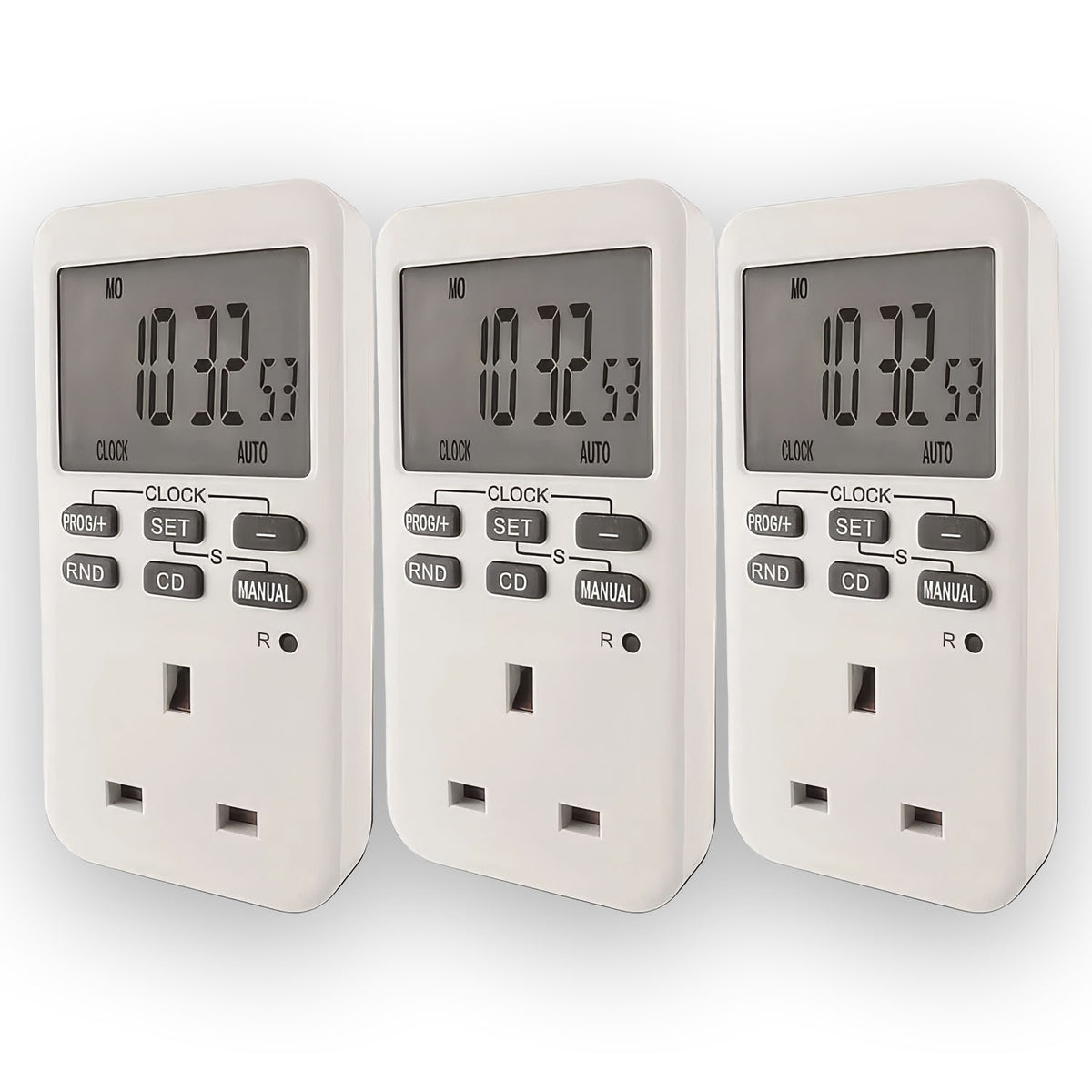 UNI-COM Easy Read Electronic Timer Pack of 3 67382