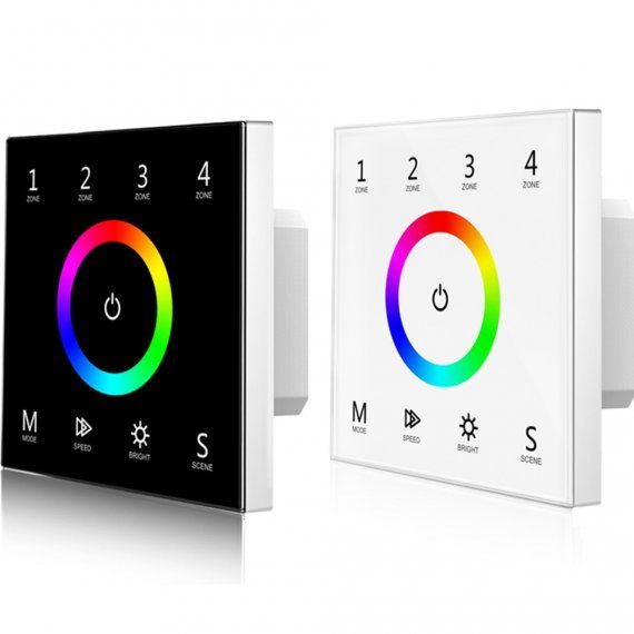 RGB 4 Zones Remote Control - Touch Glass Panel (100-240VAC Input)