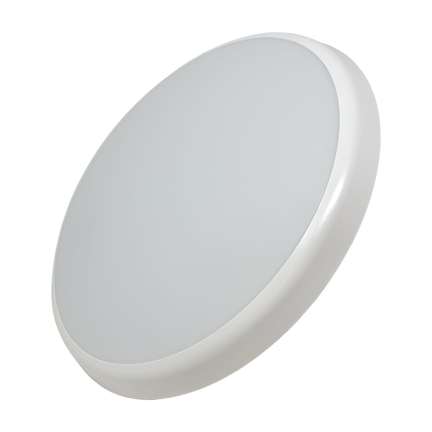 Omega IP54 LED Ceiling Fitting 18W. Tri-Colour Round Surface Mount Bathroom-Office-Hallway