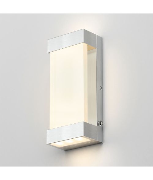 Artika Glacier Integrated LED Outdoor / Indoor Wall Light in Aluminium with Photocell